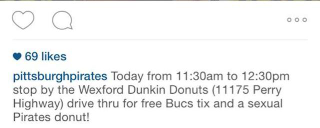 Illustration for article titled The Pittsburgh Pirates Would Like To Offer You A Sexual Donut
